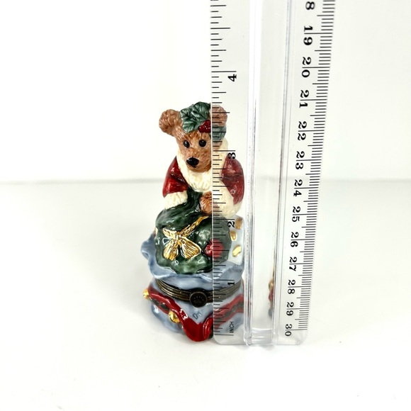 Vintage Boyds Bears Le Bearmoge Trinket Box Ceramic - Picture 8 of 9